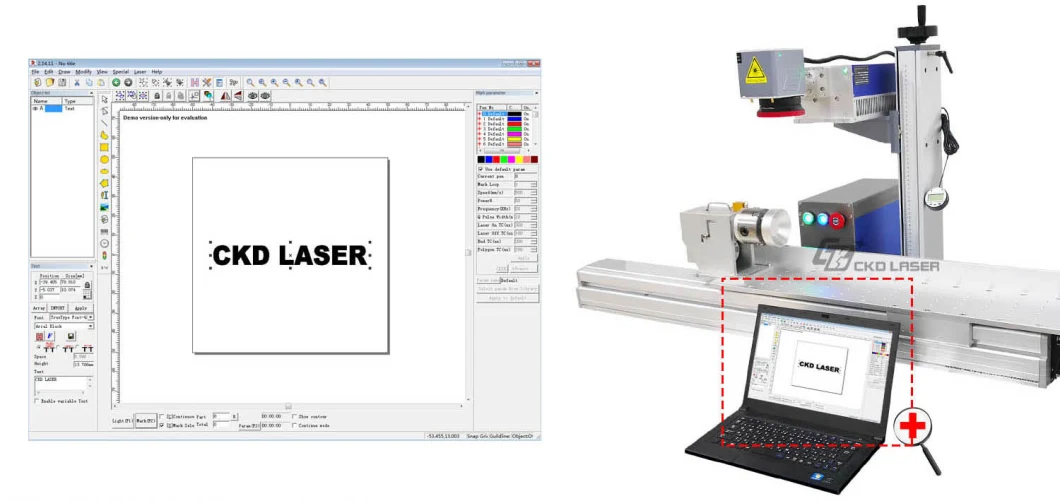 Fiber / UV / CO2 / Green Laser Marking Engraving Machine for Long Material Cylinder Wood Bar LED Light Pool Cue with Optional Power